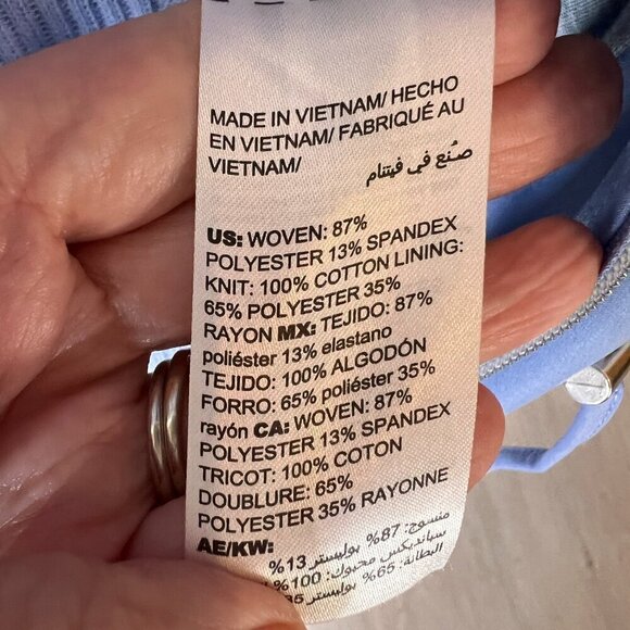 Chicos Zenergy Jacket Womens Size 0/Small Light Periwinkle Knit Mix Long Sleeve - Picture 13 of 15